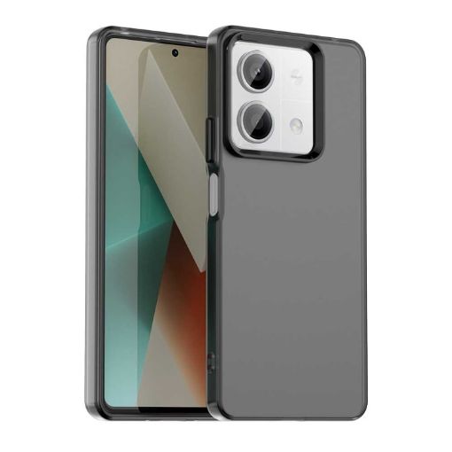 Redmi Note 13R Pro Shockproof Candy PC Hybrid TPU Case - Black - 1