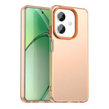 OPPO A3i 5G Shockproof Phone Case - Candy PC Hybrid TPU, Orange - 1