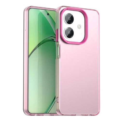 OPPO A3x 4G Red Shockproof Candy PC Hybrid TPU Phone Case - 1