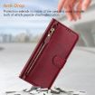 Realme Neo7 Turbo Dark Red Leather Phone Case with Multi-Card Slots - 6