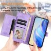 Realme 14x/C75 5G/V70 Purple Leather Wallet Phone Case with Multi-Card Slots - 4