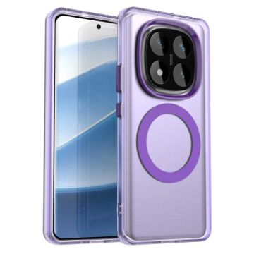Redmi Note 14 Pro 5G Purple Magsafe Hybrid TPU Phone Case - 1