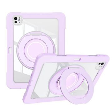 iPad Pro 13 2024 Purple Crystal Armor Case with Pen Slot - 1