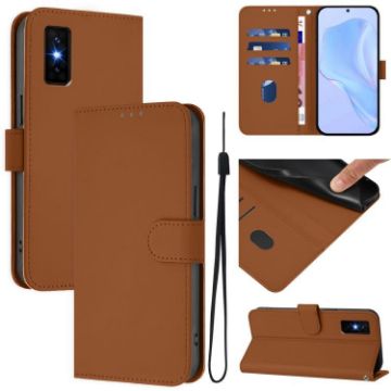 Infinix GT 30 Pro Brown Leather Phone Case with Lanyard - 1