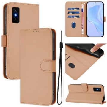 Infinix GT 30 Pro Leather Phone Case with Lanyard - Nude Color - 1