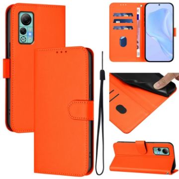 Ulefone Note 14 Orange Leather Phone Case with Lanyard - 1