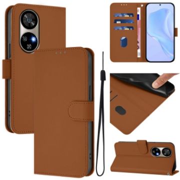 Ulefone Note 17 Pro Brown Leather Phone Case with Lanyard - 1