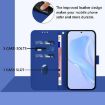 ZTE Blade A52 Lite Dark Blue Leather Phone Case with Lanyard - 8