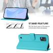 ZTE Blade A52 Lite Lake Blue Leather Phone Case with Lanyard - 3