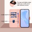 Moto G15 Pink Leather Phone Case with Lanyard - Solid Color Skin Feel - 8
