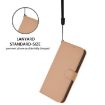 Moto G15 Leather Phone Case with Lanyard - Nude Solid Color Cover - 6