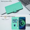 Samsung Galaxy A36 5G Green Leather Phone Case with Lanyard - 7
