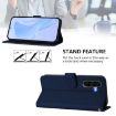 Samsung Galaxy A56 5G Navy Blue Leather Phone Case with Lanyard - 3