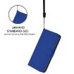 Samsung Galaxy A07 4G Dark Blue Leather Phone Case with Lanyard - 6