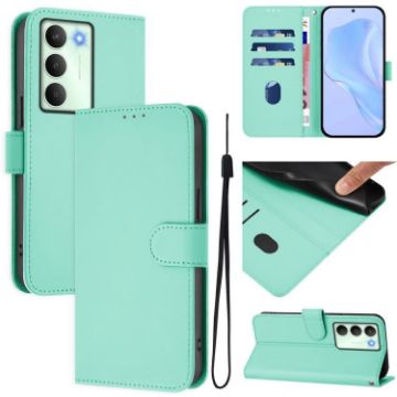 Realme V70 5G/14X Leather Phone Case with Lanyard - Mint Green - 1