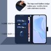 Realme V70 5G/14X Leather Phone Case with Lanyard - Navy Blue - 8