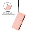OPPO A5X 4G/5G Pink Leather Phone Case with Lanyard - Solid Color - 6