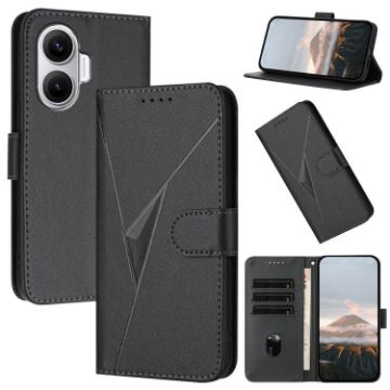 Redmi Turbo 4 Pro/Poco F7 Black Leather Case with Triangle Buckle - 1