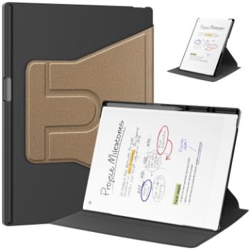 reMarkable Paper Pro Apricot Leather Tablet Case with Voltage Holder - 1
