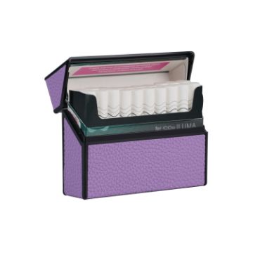 IQOS Series Electronic Cigarette Grooved Leather Storage Box - Purple - 1