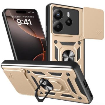 Redmi Note 14 5G Gold Case with Sliding Camera Cover TPU+PC - 1