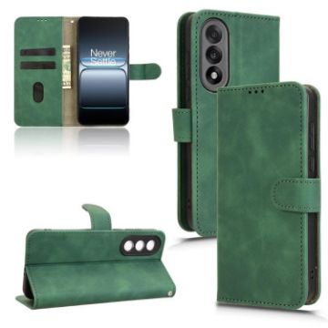 OnePlus Ace 5 Ultra Green Magnetic Flip Leather Phone Case Skin Feel - 1