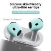 AirPods 4 Ear Cap Soft Silicone Protective Case - White - 4