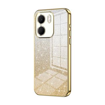 OPPO A5x 5G Gold Glitter Gradient Electroplated Phone Case - 1