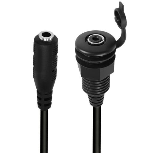 3.5mm TRS Stereo Ground Plug Panel Audio Cable 0.3m Female to Female - 1