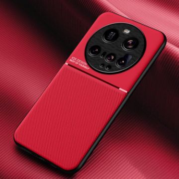 Xiaomi 15 Ultra Red Magnetic PC Hybrid TPU Phone Case - Classic Tilt Strip - 1