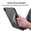 iPad Pro 13 2024 Grey TPU Leather Back Case with Wristband - 5