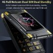 M7+ 4G Dual Screen Flip Phone, 6800mAh, Dual SIM, UK Plug (Black) - 4