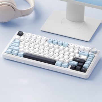 AULA F75 80-Key RGB Mechanical Keyboard - Wired/2.4G/Bluetooth, Blue - 1