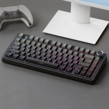 AULA F75 80-Key RGB Mechanical Keyboard Wired/2.4G/Bluetooth Grey - 1