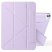 iPad Pro 13 2024 Purple Magnetic Leather Tablet Case with Fixed Buckle - 1