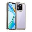 For Honor X5b Plus Transparent Grey Acrylic Hybrid TPU Phone Case - 1