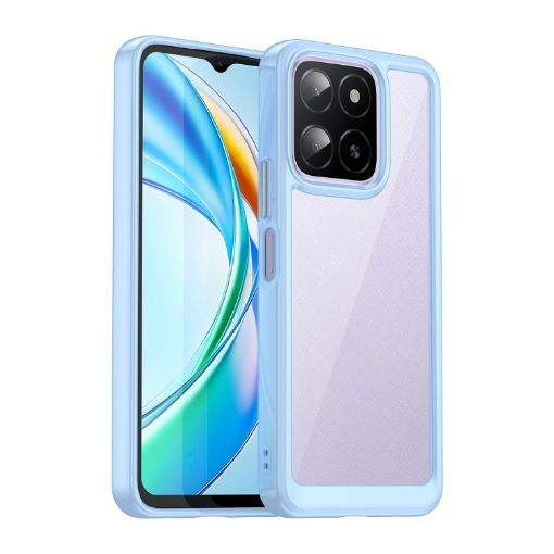 For Honor X5b Blue Acrylic Hybrid TPU Phone Case - Colorful Series - 1