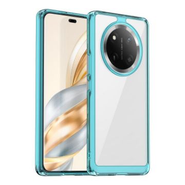 For Honor Magic7 Lite Transparent Blue Acrylic Hybrid TPU Phone Case - 1