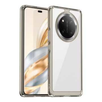 For Honor X9c Transparent Grey Acrylic Hybrid TPU Phone Case - 1
