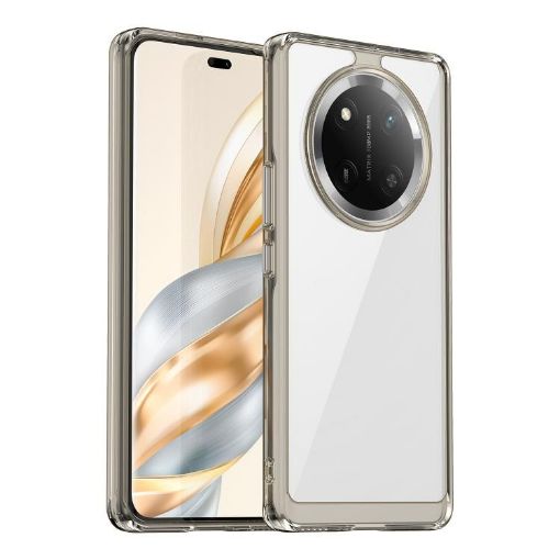 For Honor X60 Pro Transparent Grey Acrylic TPU Phone Case - 1