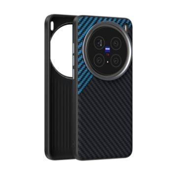 Vivo X200 Pro ABEEL C Carbon Fiber 6D MagSafe Case (Black Blue) - 1