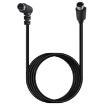 3m Mini DIN 7 Pin S-Video Core AV Cable (Straight to Elbow) - 2