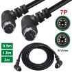 Mini DIN 7 Pin S-Video Cable, 0.5m Elbow to Elbow Audio/Video - 6