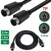 Mini DIN 7 Pin S-Video Cable 1.8m - Audio/Video Straight to Straight - 6