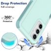 Samsung Galaxy A35/A55 5G Phone Case, 2 in 1 PC + TPU, Light Green - 3