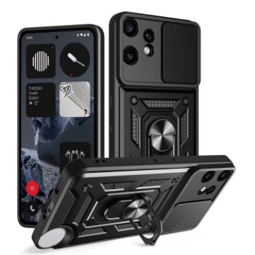 Nothing CMF Phone 2 Pro Case Black - Sliding Camera Cover TPU+PC Design - 1
