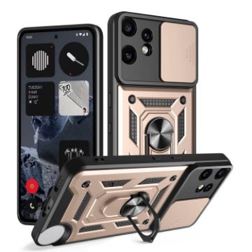 Nothing CMF Phone 2 Pro Case Gold - Sliding Camera Cover TPU+PC Design - 1