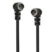 Mini DIN 6 Pin Extension Cable 0.5m Male to Male Elbow - 1