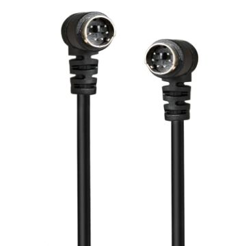 Mini DIN 6 Pin Core Extension Cable 1.8m Male to Male Elbow - 1