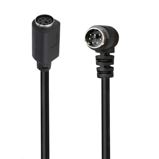 Mini DIN 6 Pin Extension Cable 0.5m (M to F Elbow) - 1